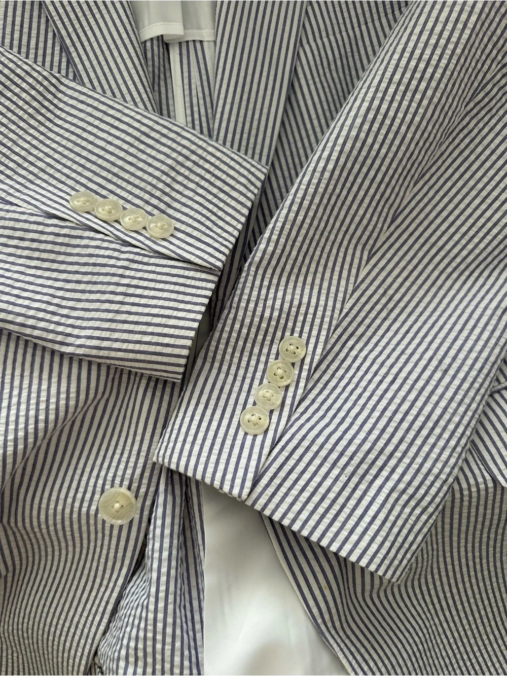 PALM BEACH Bradley Seersucker Sport Coat Blazer 42R 100% Cotton Gatsby Coastal